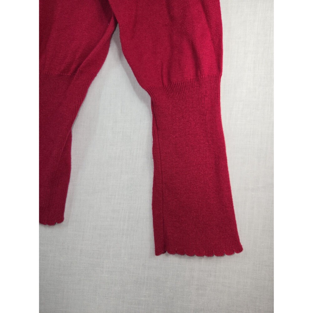 Vintage Faded Glory Y2K Cardigan Sweater Womens XL Lightweight Cranberry Button - Picture 5 of 11
